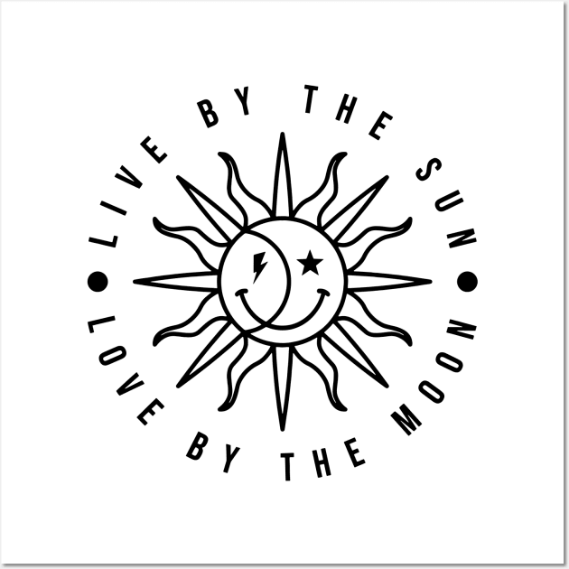 Live by the sun love by the moon tapestry hotsell
